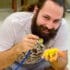 Lincoln Savi painting a Yellow Toad model