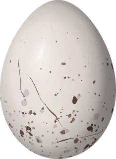 Illustration of an Azure-rumped Tanager (Poecilostreptus cabanisi) egg, 20.5 × 15 mm