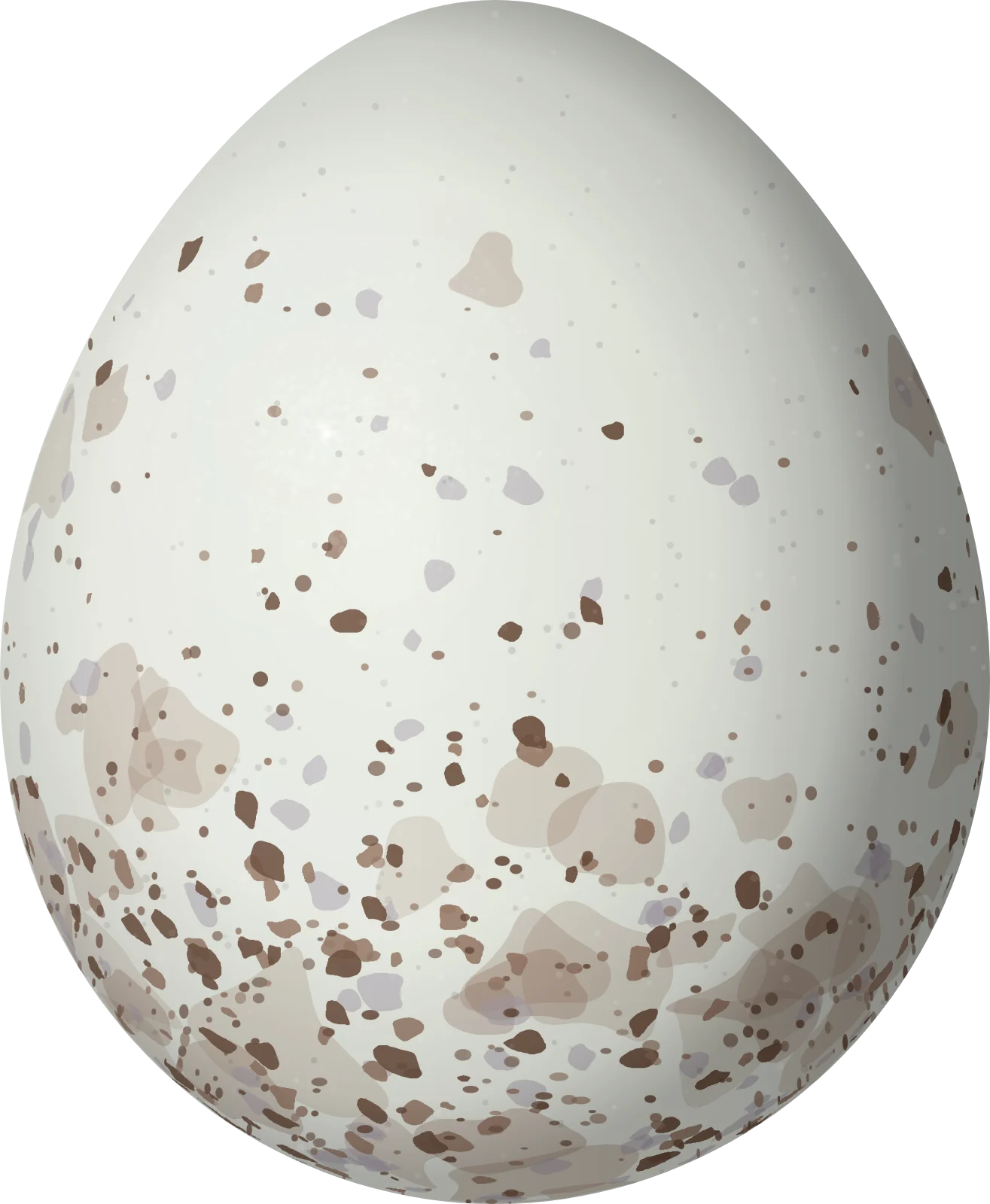 Illustration of a Black-capped Tanager (Stilpnia heinei) egg, 18.5 × 15.2 mm
