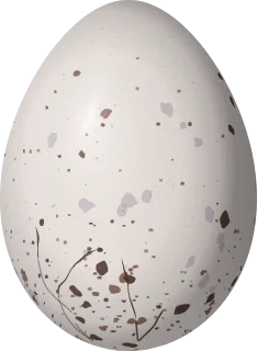 Illustration of a Black-chested Mountain Tanager (Cnemathraupis eximia) egg, 20.5 × 15 mm