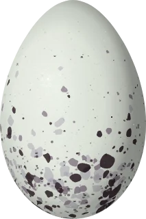 Illustration of a Blue-backed Conebill (Conirostrum sitticolor) egg, 19.8 × 13.2 mm