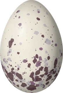 Illustration of a Blue-capped Tanager (Sporathraupis cyanocephala) egg, 25.2 × 17.1 mm