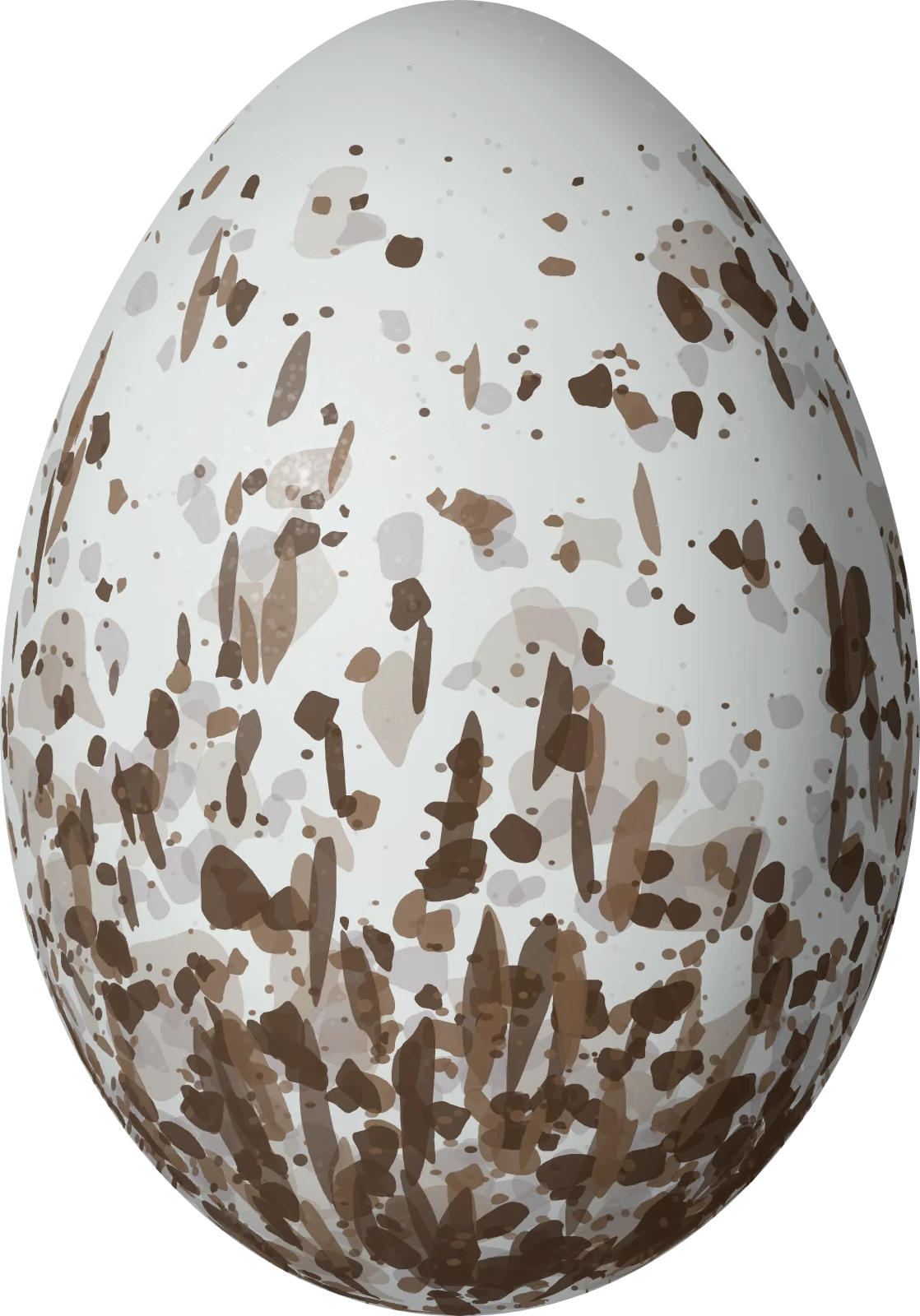 Illustration of a Blue-grey Tanager (Thraupis episcopus) egg, 22.9 × 16 mm