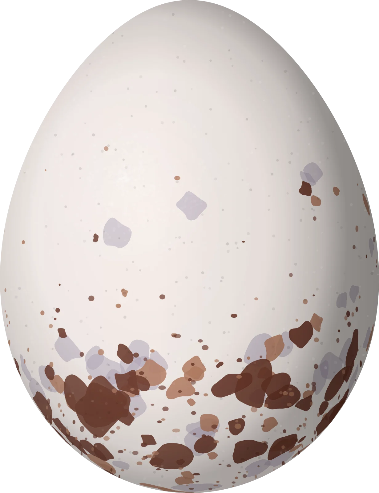 Illustration of a Brown Tanager (Orchesticus abeillei) egg, 20.8 × 16 mm