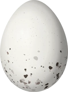 Illustration of a Buff-bellied Tanager (Thlypopsis inornata) egg, 19.5 × 14.5 mm