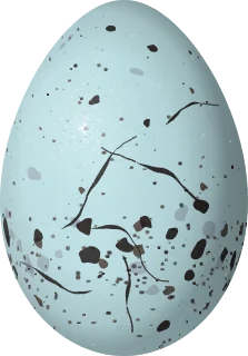Illustration of a Buff-throated Saltator (Saltator maximus) egg, 27.5 × 19.2 mm