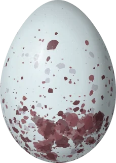 Illustration of a Burnished-buff Tanager (Stilpnia cayana) egg, 20.4 × 14.6 mm