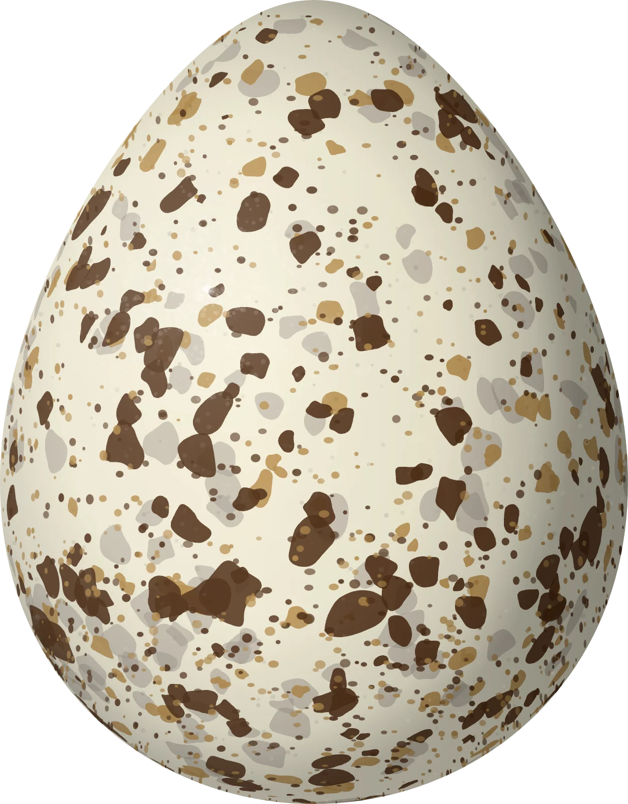 Illustration of a California Quail (Callipepla californica) egg, 32 × 25 mm
