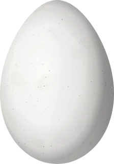 Illustration of a Crested Auklet (Aethia cristatella) egg, 54.2 × 37.9 mm