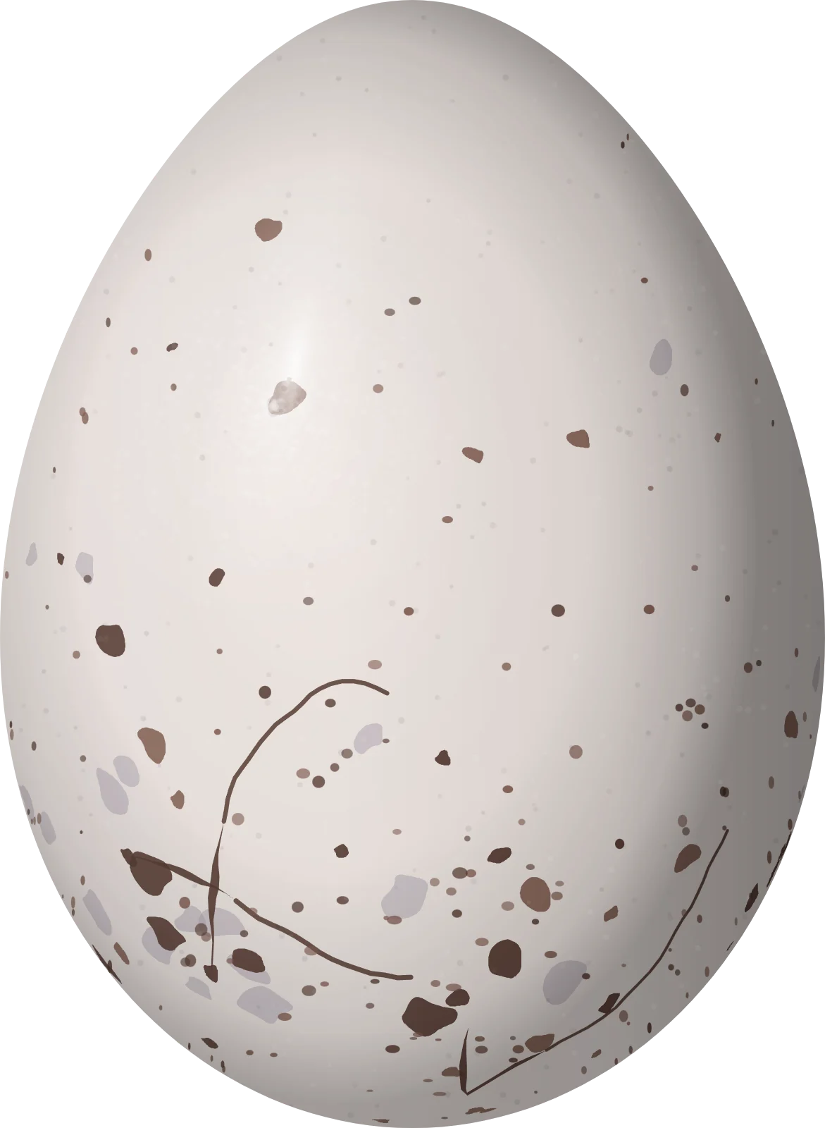 Illustration of a Golden-collared Honeycreeper (Iridophanes pulcherrimus) egg, 20.5 × 15 mm