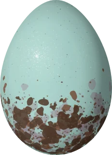 Illustration of a Golden Grosbeak (Pheucticus chrysogaster) egg, 25.7 × 18.6 mm