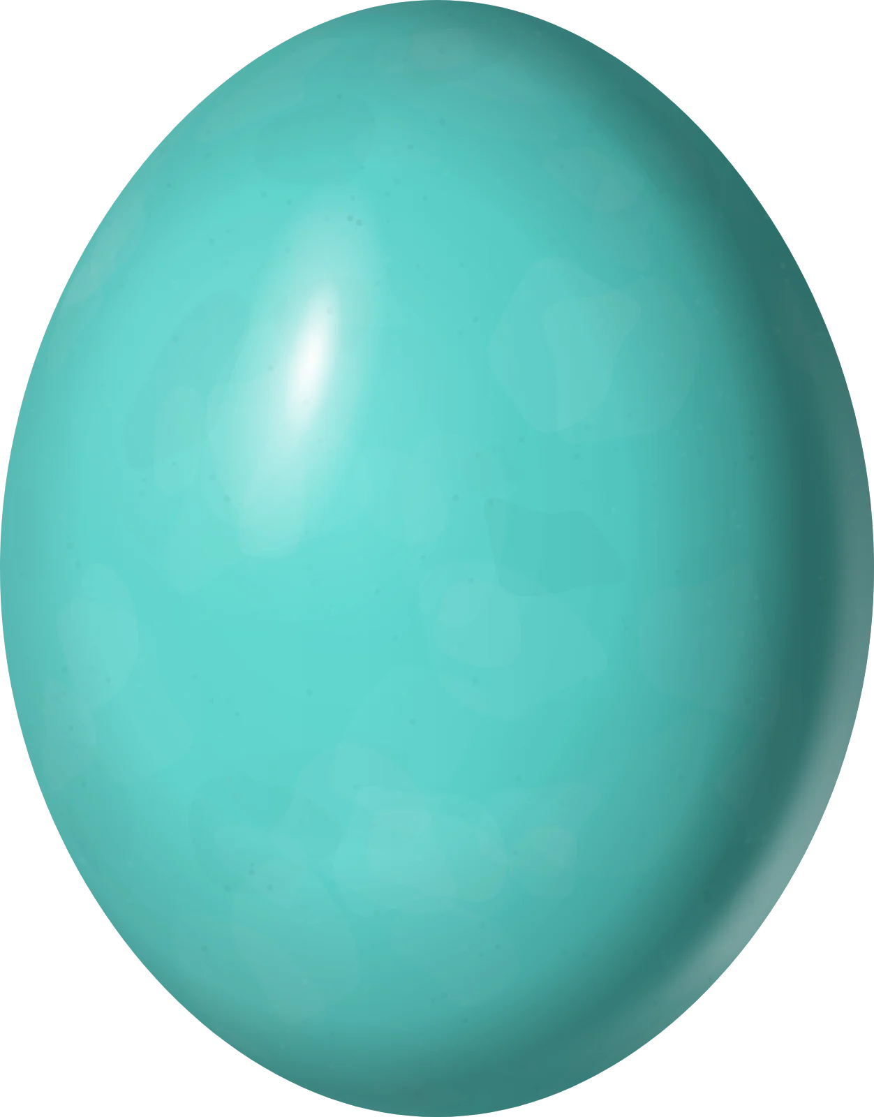 Illustration of a Great Tinamou (Tinamus major) egg, 59.43 × 46.51 mm
