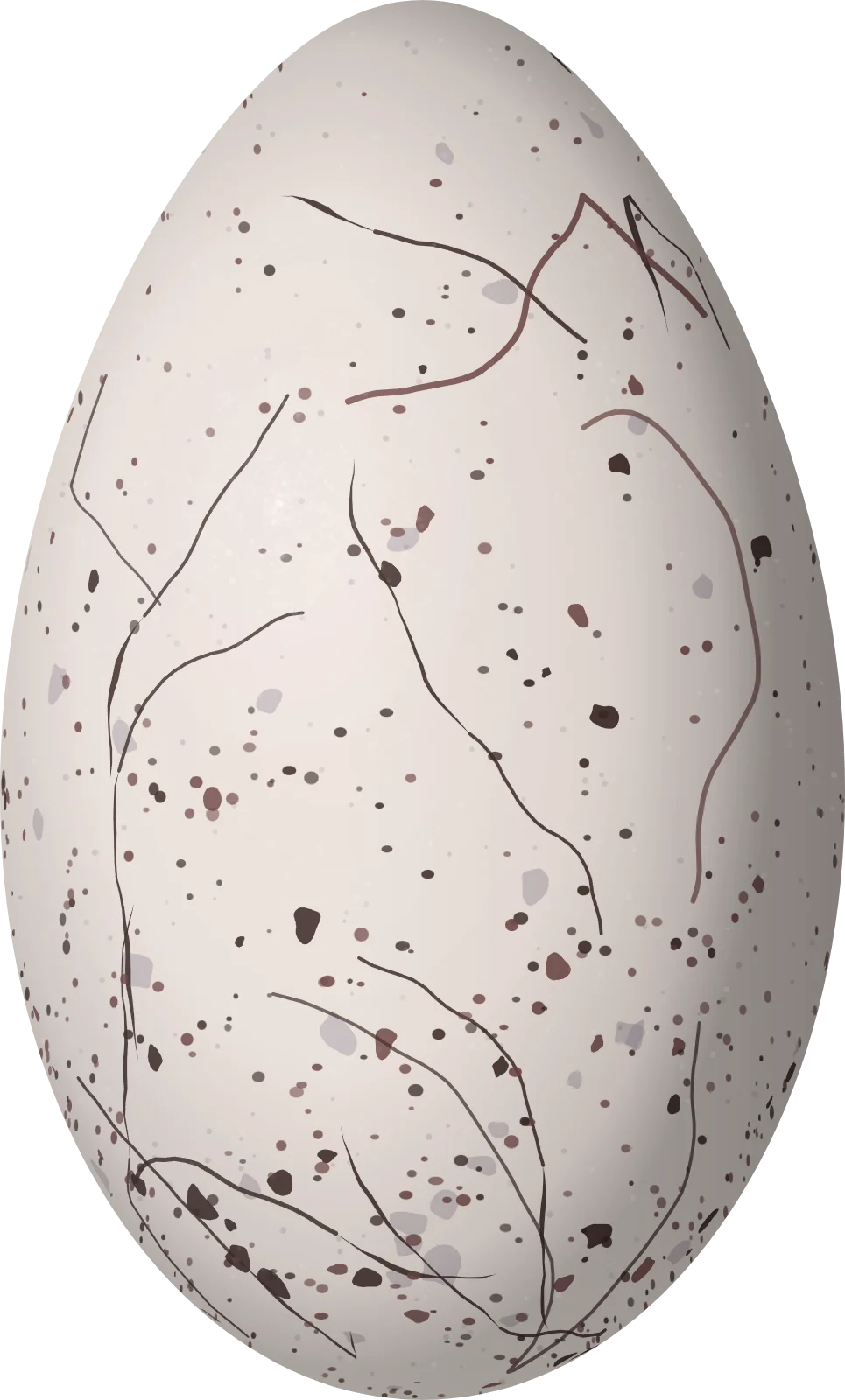 Illustration of a Green Oropendola (Psarocolius viridis) egg, 37.72 × 22.74 mm