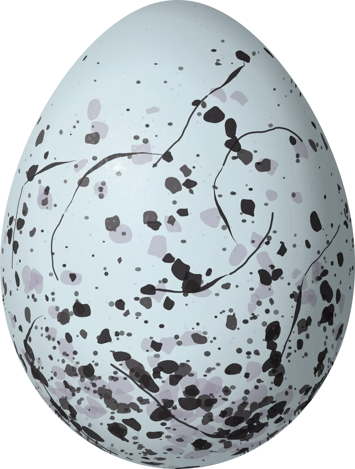 Illustration of a Huallaga Tanager (Ramphocelus melanogaster) egg, 22.4 × 17 mm