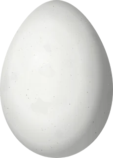 Illustration of a Java Sparrow (Padda oryzivora) egg, 18.82 × 13.55 mm
