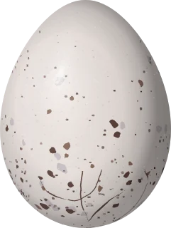 Illustration of an Orange-browed Hemispingus (Kleinothraupis calophrys) egg, 21.1 × 15.9 mm