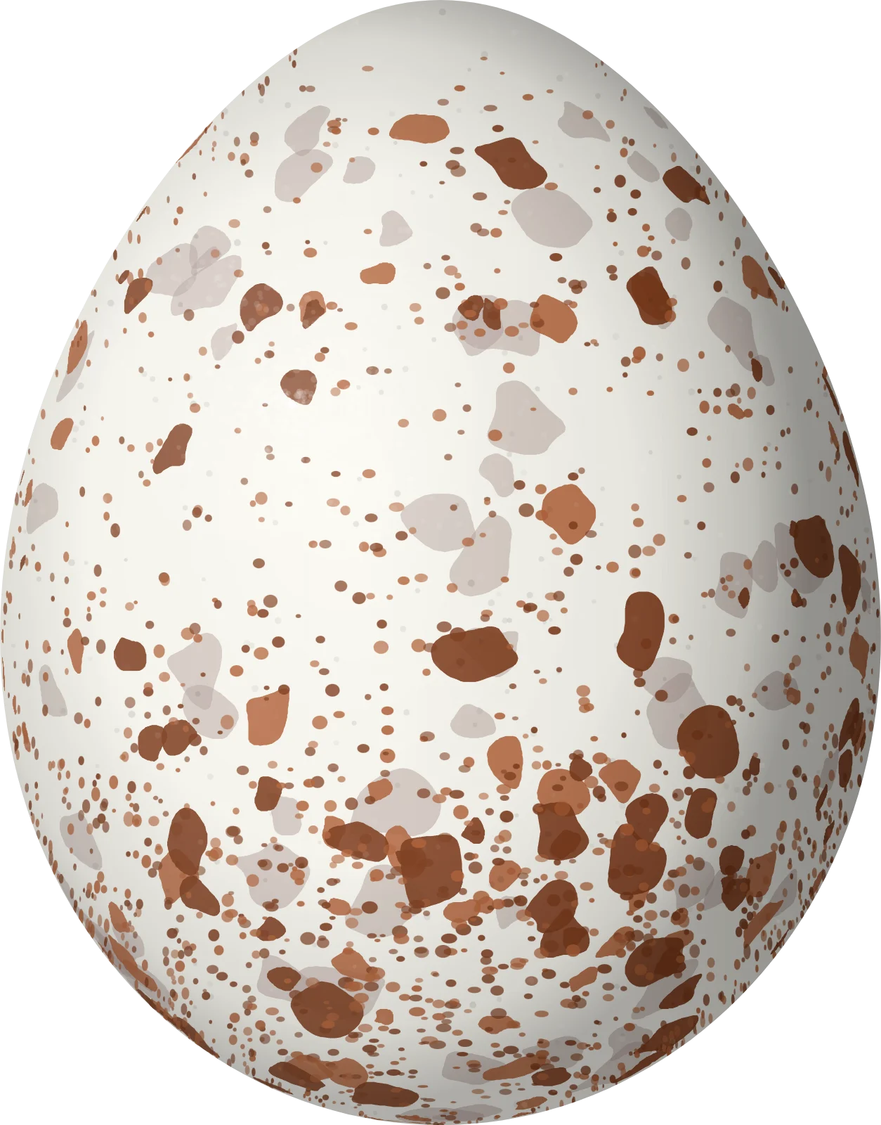 Illustration of an Orange-crowned Warbler (Leiothlypis celata) egg, 16.2 × 12.7 mm