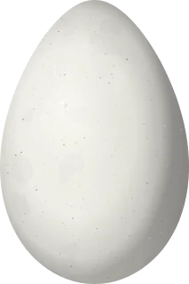 Illustration of a Razor-billed Curassow (Mitu tuberosum) egg, 90 × 60 mm