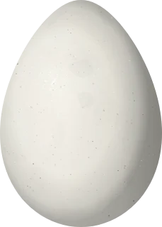 Illustration of a Red-faced Guan (Penelope dabbenei) egg, 70 × 50 mm
