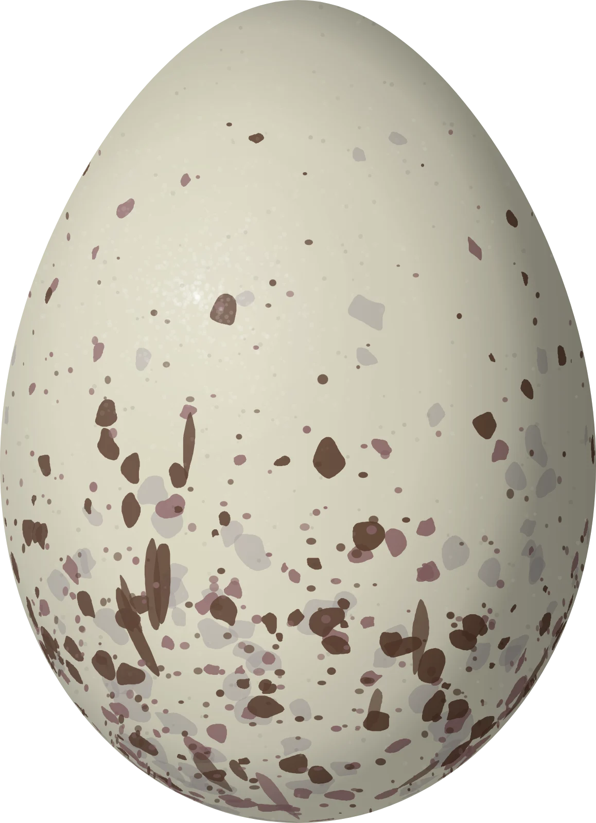 Illustration of a Red-headed Manakin (Ceratopipra rubrocapilla) egg, 19 × 13.75 mm