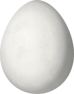 Illustration of a Rufous Spinetail (Synallaxis unirufa) egg, 19.6 × 15.5 mm