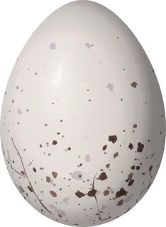 Illustration of a Scarlet-and-white Tanager (Chrysothlypis salmoni) egg, 20.5 × 15 mm