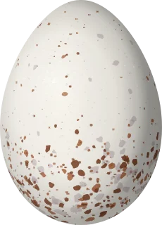 Illustration of a Short-billed Honeycreeper (Cyanerpes nitidus) egg, 17.8 × 12.8 mm