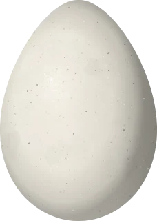 Illustration of a Sira Curassow (Pauxi koepckeae) egg, 87.7 × 62.4 mm