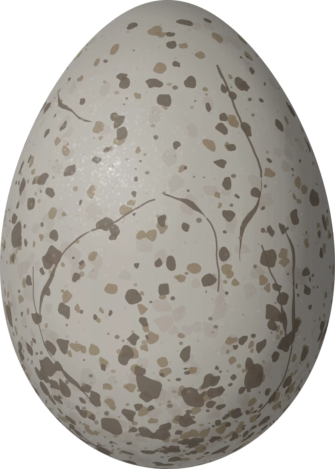 Illustration of a Smith's Longspur (Calcarius pictus) egg, 21 × 15 mm