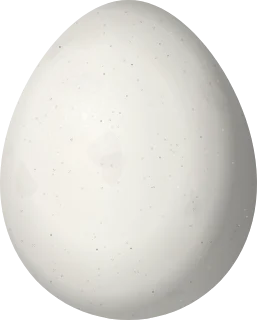 Illustration of a Sulphur-bearded Reedhaunter (Limnoctites sulphuriferus) egg, 19.2 × 15.4 mm