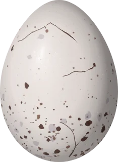 Illustration of a Sulphur-rumped Tanager (Heterospingus rubrifrons) egg, 20.5 × 15 mm