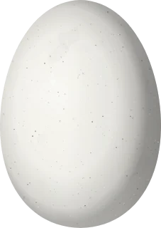 Illustration of a Swallow-tailed Hummingbird (Eupetomena macroura) egg, 15.5 × 11 mm