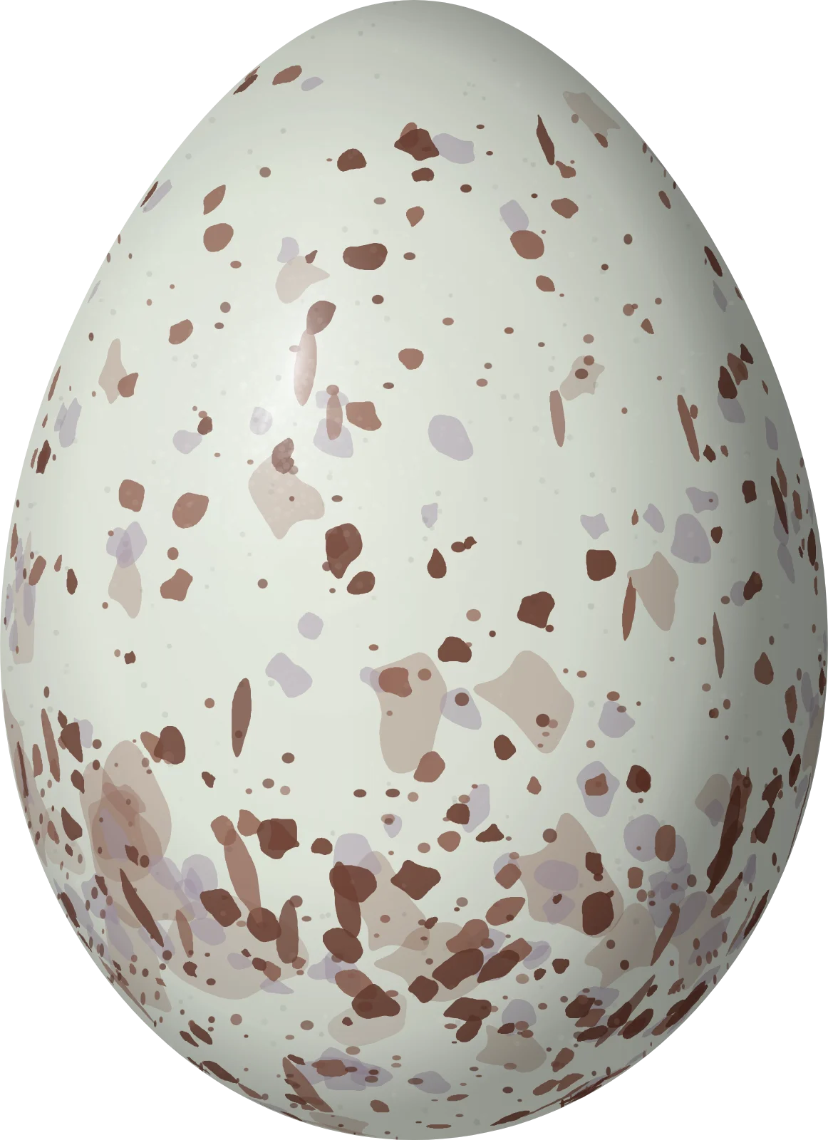 Illustration of a Thick-billed Seed Finch (Sporophila funerea) egg, 19 × 13.8 mm