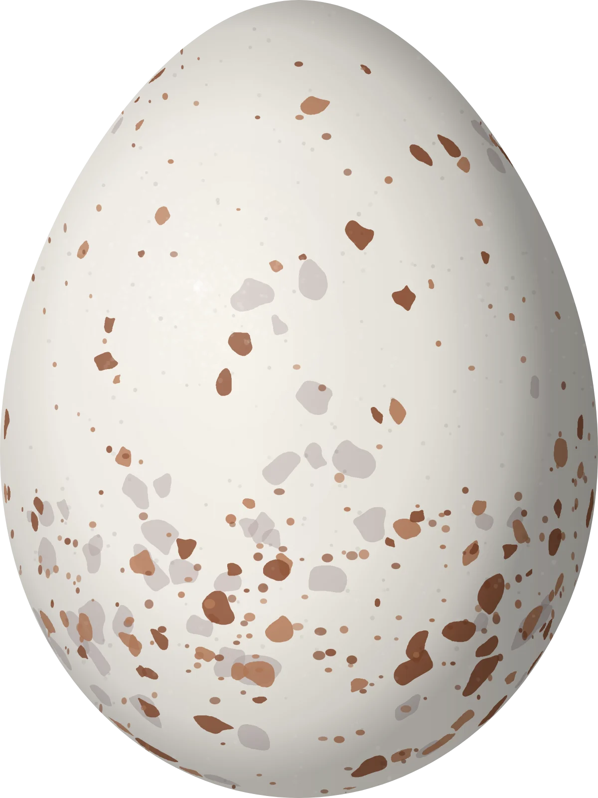 Illustration of a Three-striped Warbler (Basileuterus tristriatus) egg, 20 × 15 mm