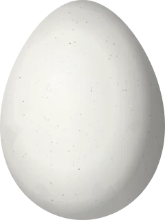 Illustration of a Tufted Tit-Spinetail (Leptasthenura platensis) egg, 17.3 × 13 mm