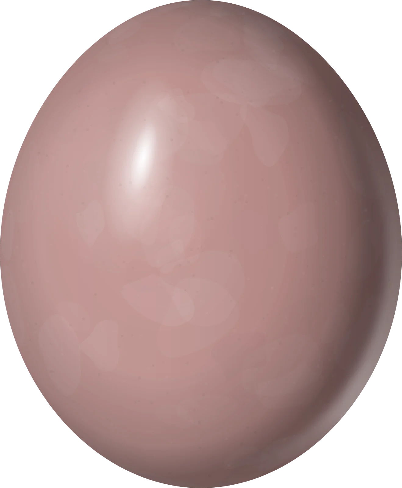 Illustration of an Undulated Tinamou (Crypturellus undulatus) egg, 49.5 × 40.8 mm