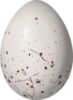 Illustration of a Vermilion Tanager (Calochaetes coccineus) egg, 20.5 × 15 mm