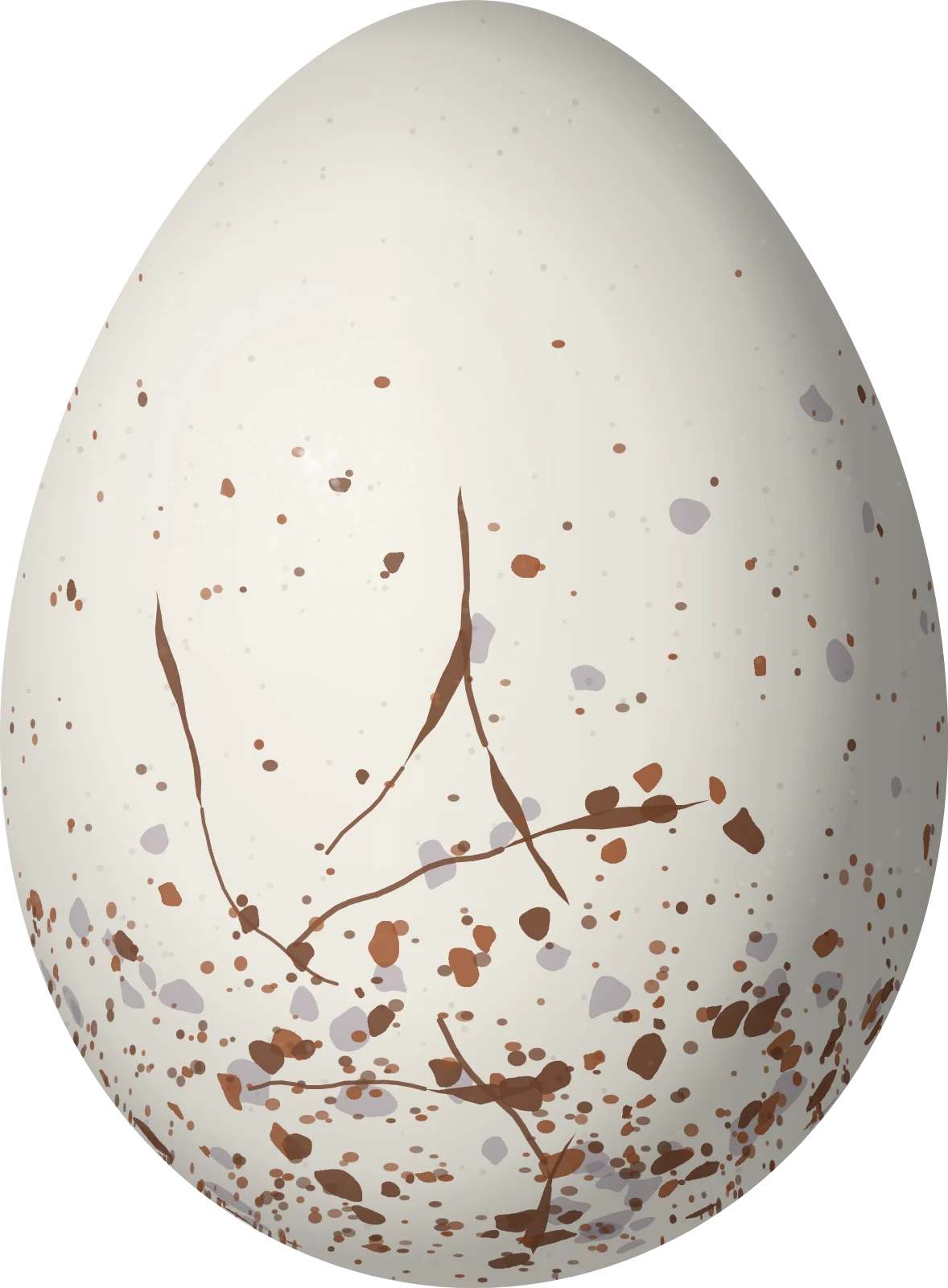 Illustration of a White-bearded Antshrike (Biatas nigropectus) egg, 22 × 16.2 mm