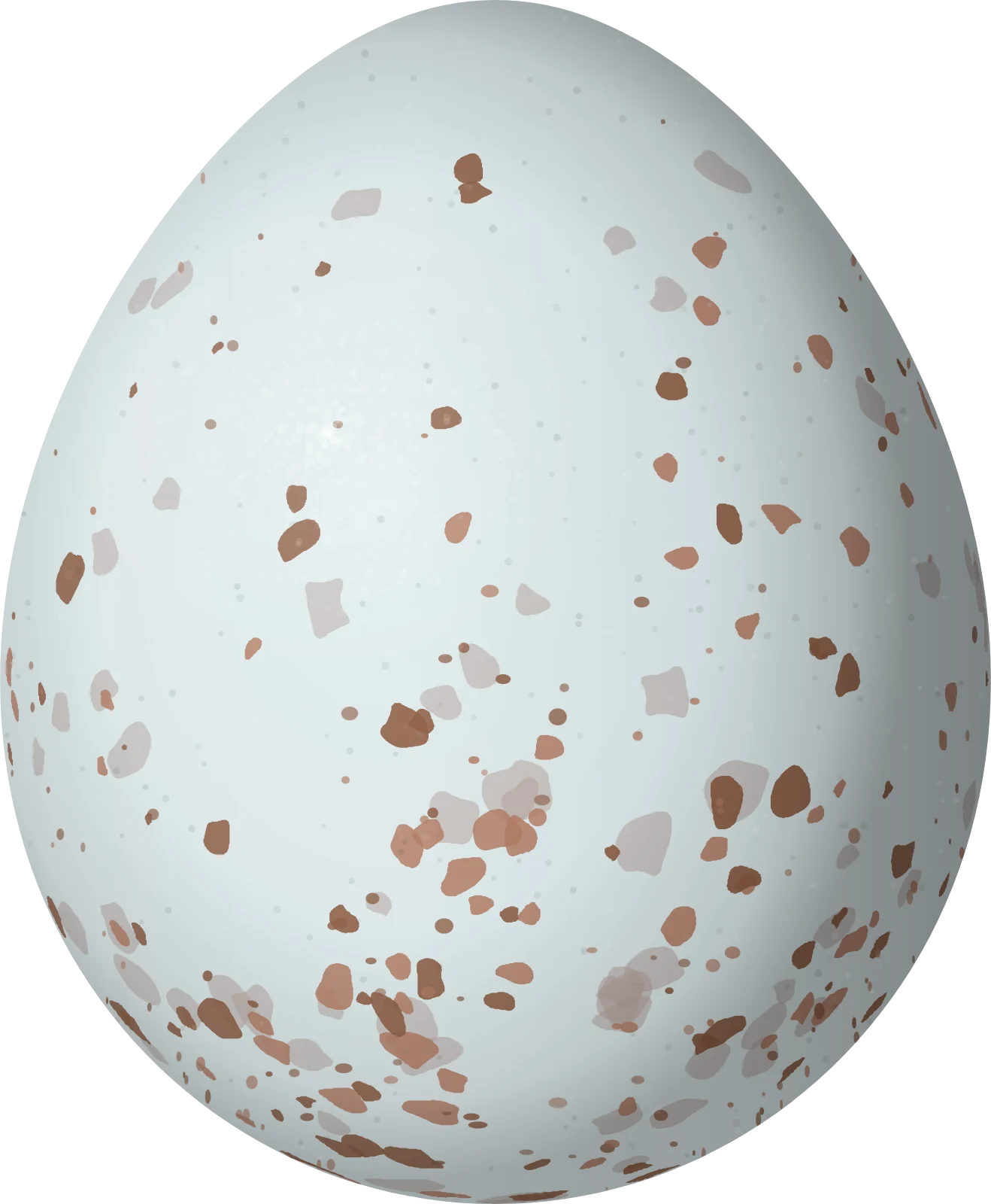 Illustration of a White-lored Gnatcatcher (Polioptila albiloris) egg, 14.2 × 11.7 mm