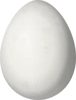 Illustration of a White-whiskered Spinetail (Synallaxis candei) egg, 20.3 × 15.4 mm