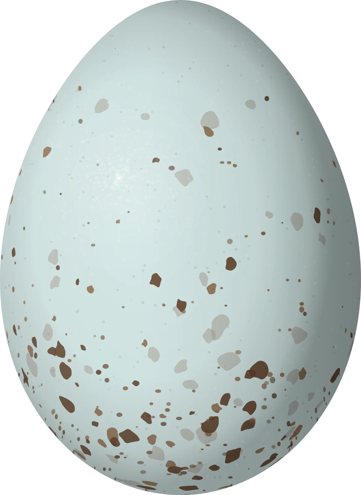 Illustration of a White-winged Tanager (Piranga leucoptera) egg, 24 × 17.5 mm