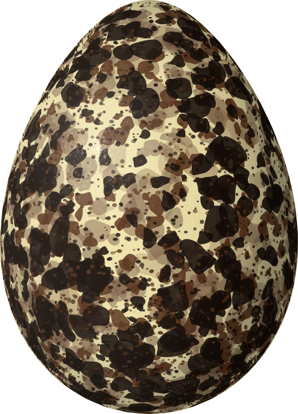 Illustration of a Willow Ptarmigan (Lagopus lagopus) egg, 43 × 31 mm