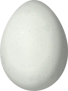 Illustration of a Yellow-collared Chlorophonia (Chlorophonia flavirostris) egg, 16.8 × 12.6 mm