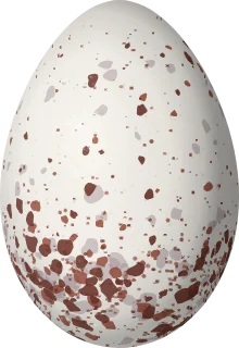 Illustration of a Yellow-green Tanager (Bangsia flavovirens) egg, 26.5 × 18.2 mm