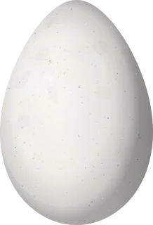 Illustration of a Yellow-knobbed Curassow (Crax daubentoni) egg, 90.7 × 61.8 mm
