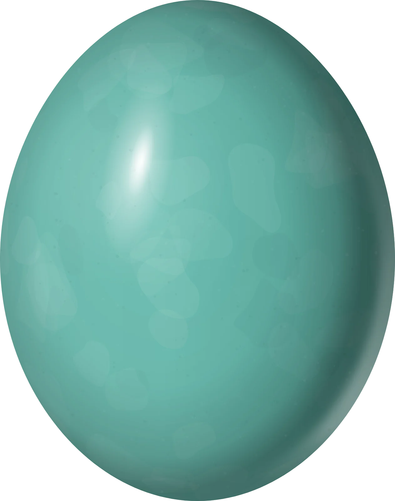 Illustration of a Yellow-legged Tinamou (Crypturellus noctivagus) egg, 52.1 × 41.1 mm