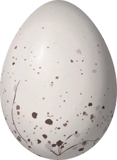 Illustration of a Yellow-scarfed Tanager (Iridosornis reinhardti) egg, 20.5 × 15 mm